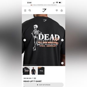 WANTED- Gymshark Dead Lift T Shirt in either black or white.